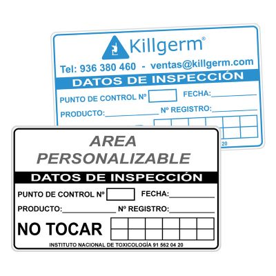 Pegatinas de Inspección Personalizables en Color - 100