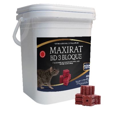 Maxirat BD-3 Bloque – Bloque Bromadiolona al 0,0029% - 5kg