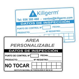 Pegatinas de Inspección Personalizables en Color - 100